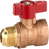 Gas Ball Valve – Flare x male, Lever Handle